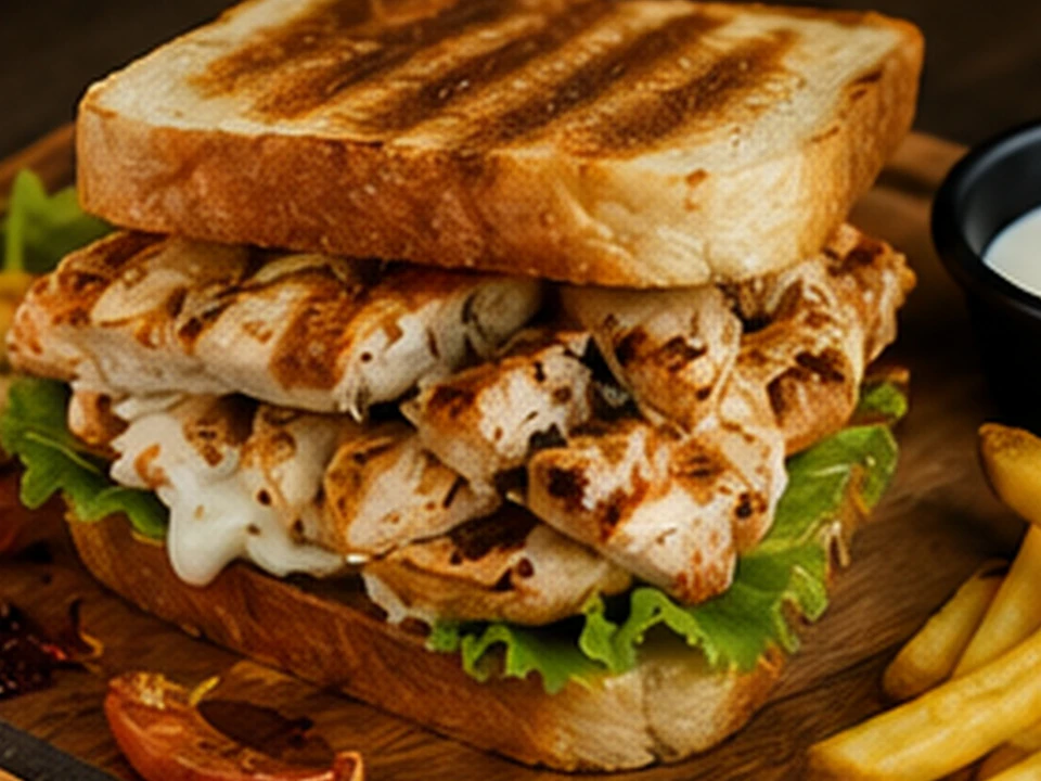 Sandwich pule me bukë shtëpie